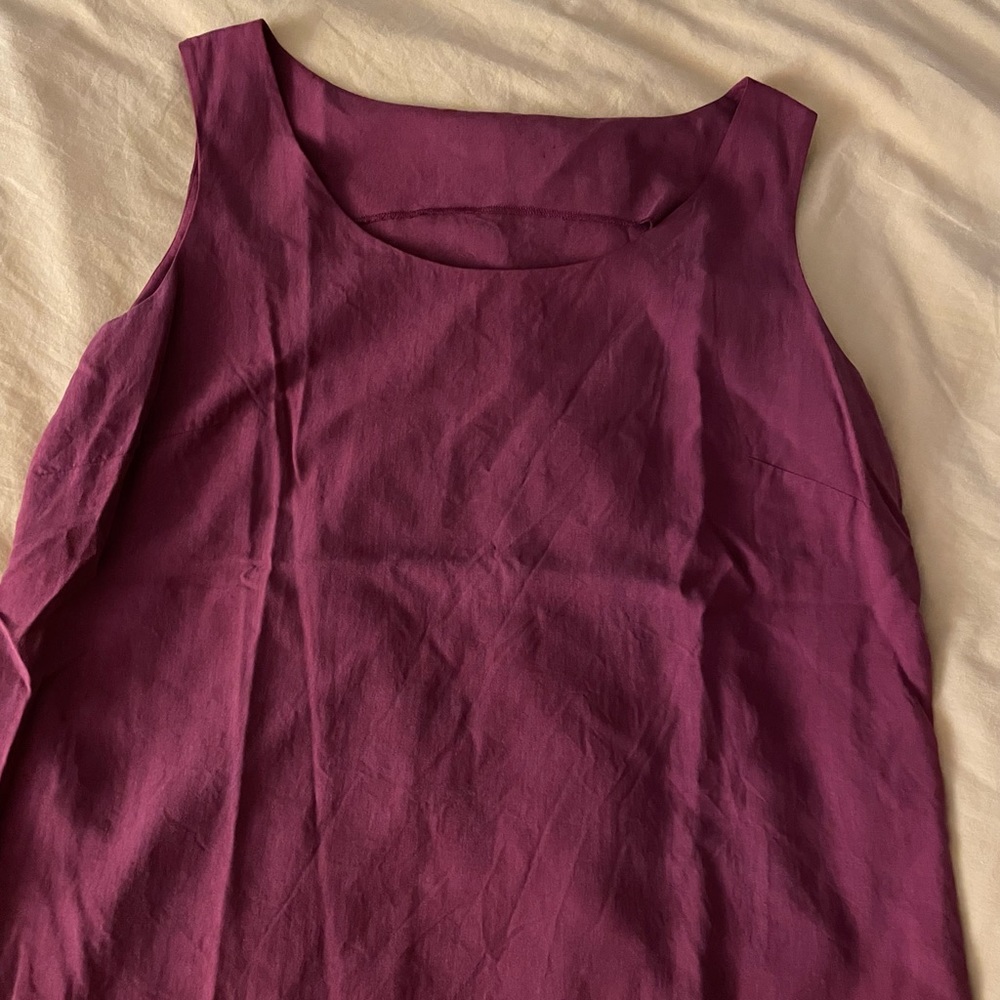 Burgandy silk shell